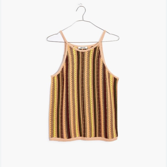 Madewell Tops - Madewell Striped Crochet Tank Top